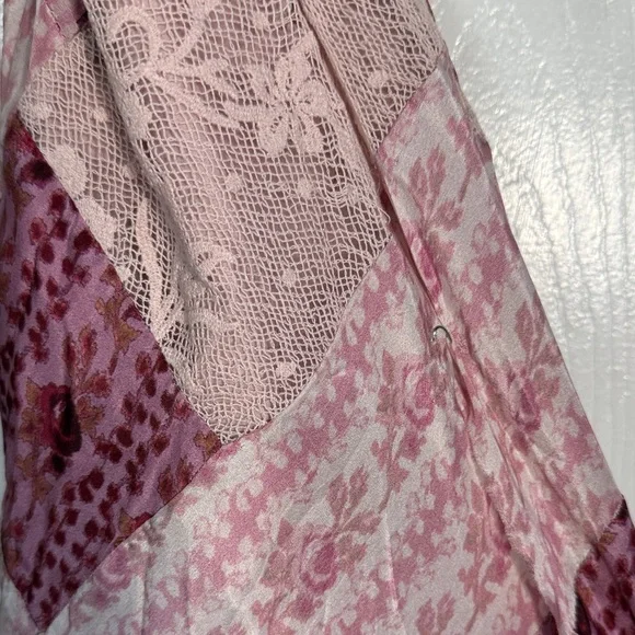 LoveShackFancy Pink Patchwork Slip Dress - damaged - Picture 11 of 11